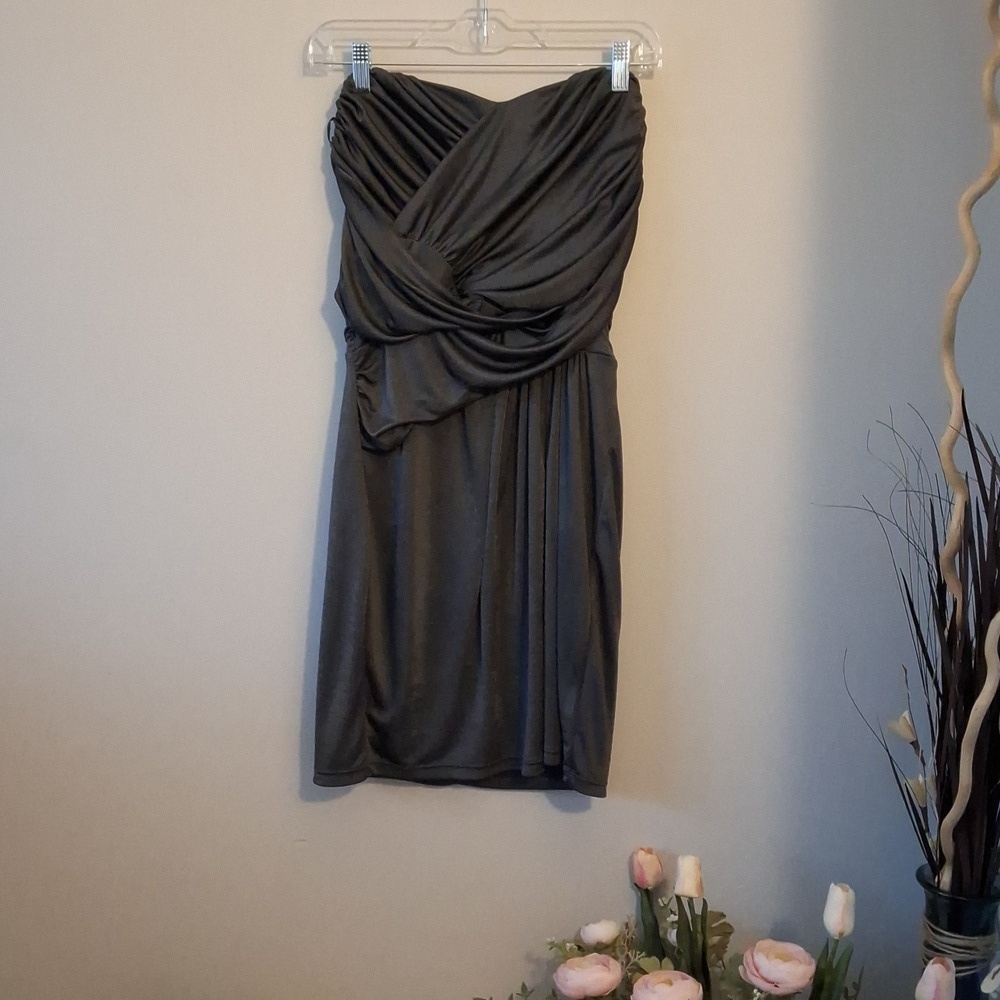Express Metallic Gray Mini Dress